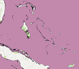 Range map of Caretta caretta